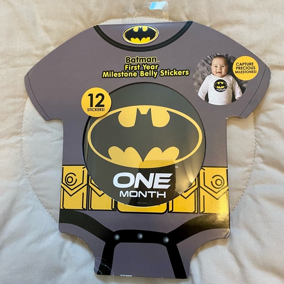 BATMAN 1ST YEAR MILESTONE BELLY STICKERS - Picture 2 of 4